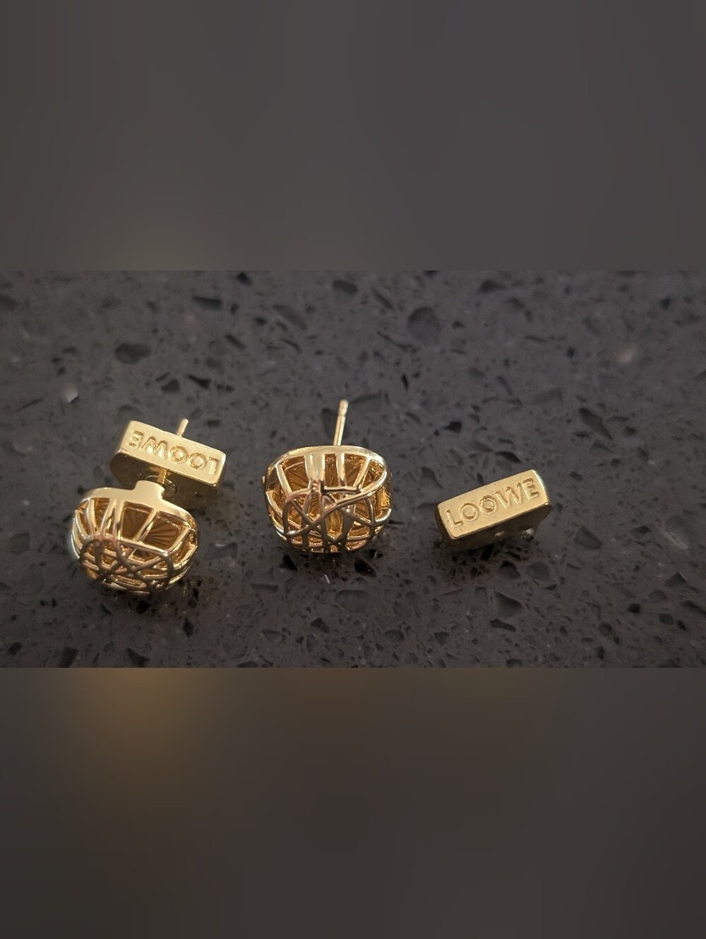 Fashion Jewelry Gold-Tone Logo Cufflinks Designer Style Motif Inspired Luxury - Picture 14 of 14